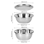 Stainless Steel Salad Bowl with Grater & Strainer