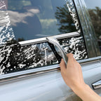 All-Purpose Stainless Steel Shower Squeegee with 2 Adhesive Hooks