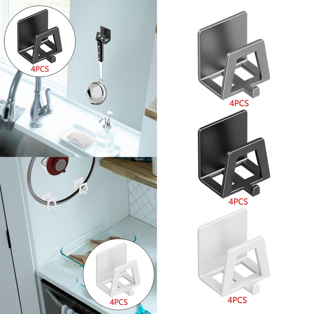 Adhesive Sink Caddy Sponge Holder & Drain Rack (4PCS)
