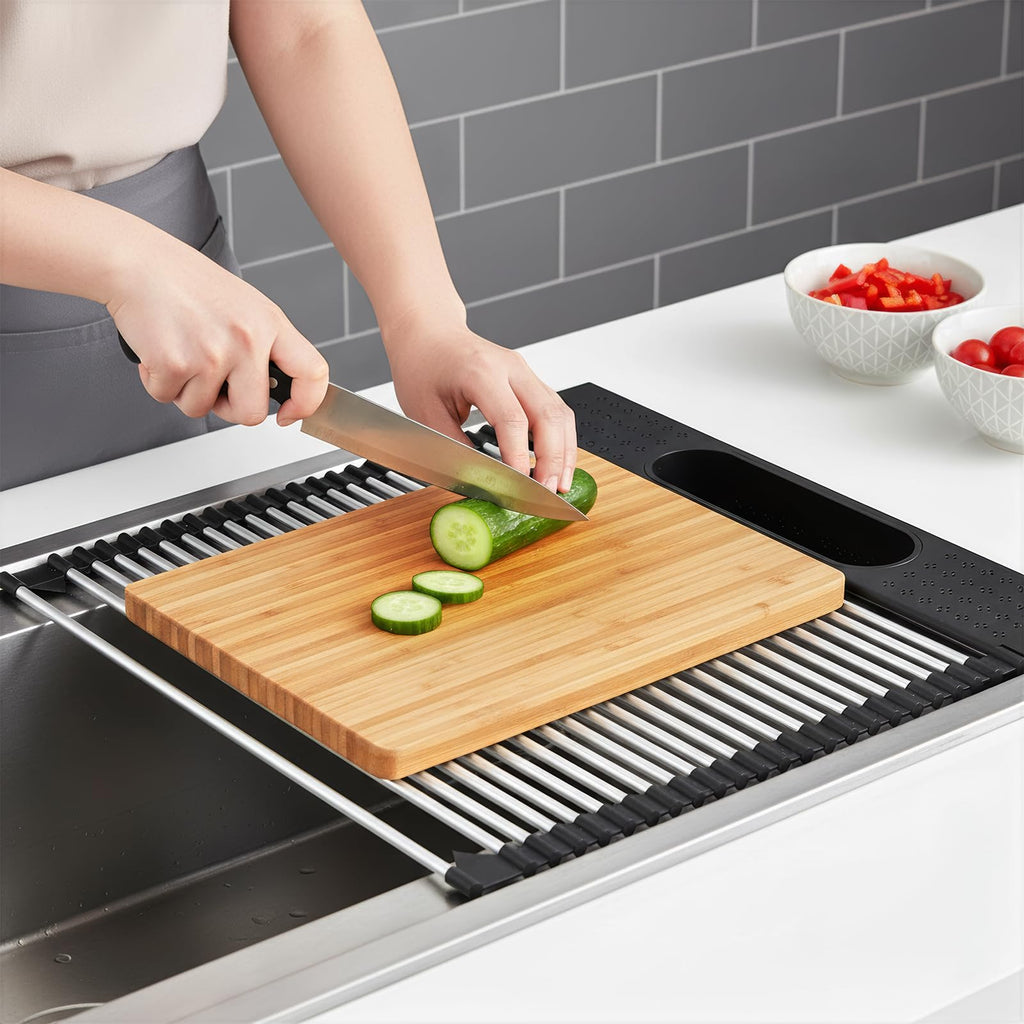 Roll Up Dish Drying Rack Over Sink