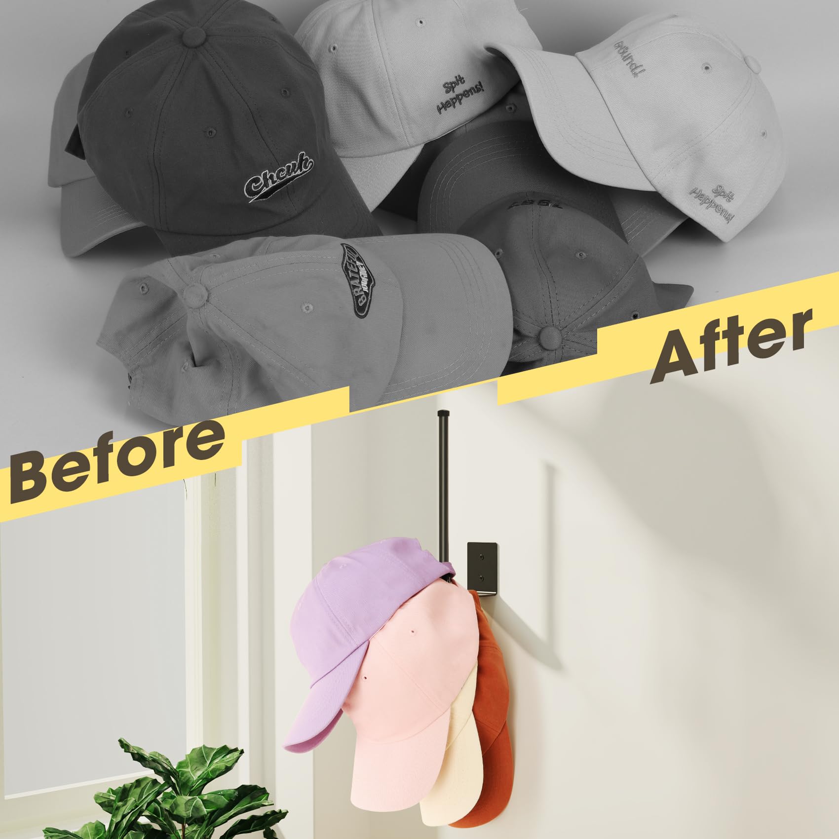 2 Pack Hat Racks for Baseball Caps