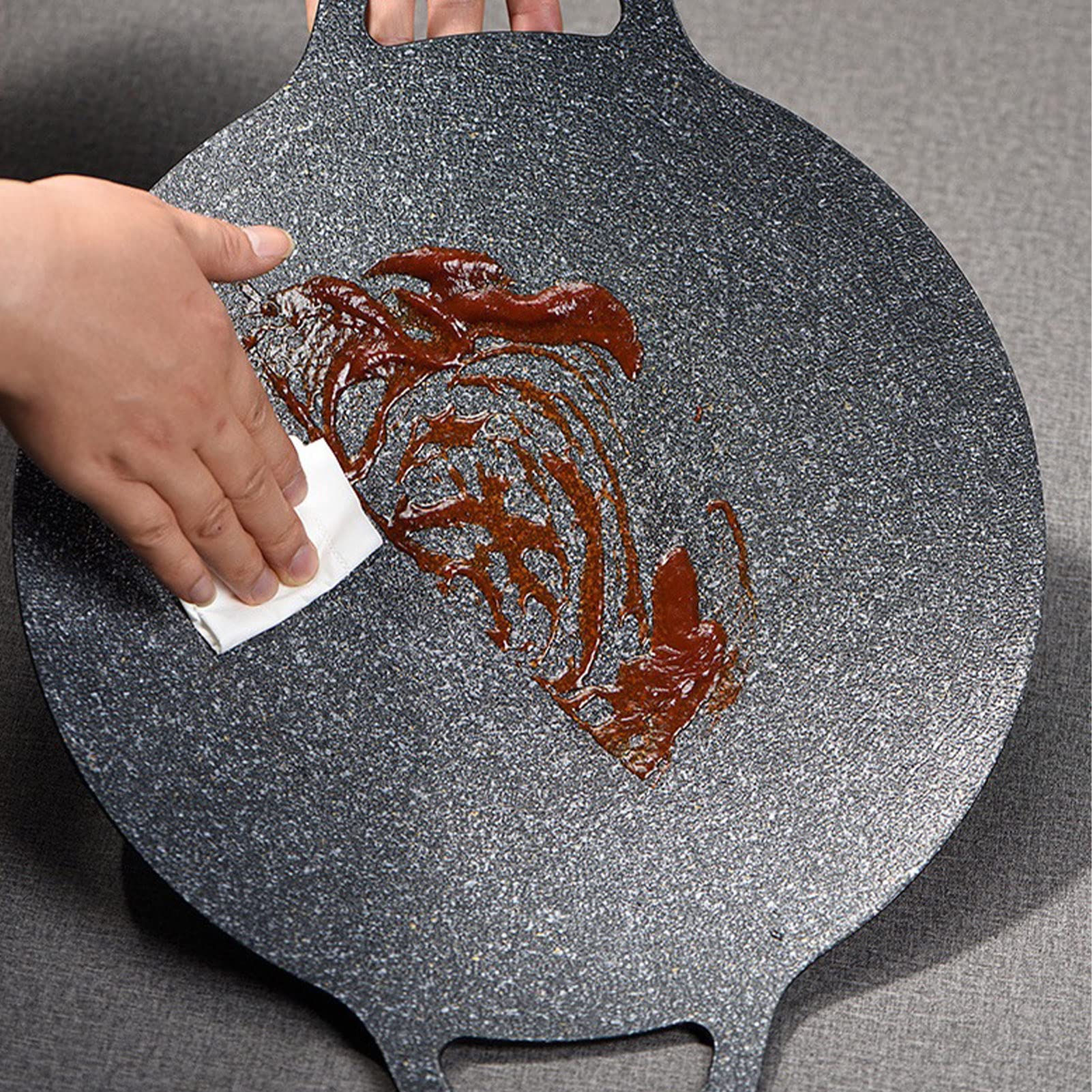 BBQ Grill Pan Non-Stick Round Griddle