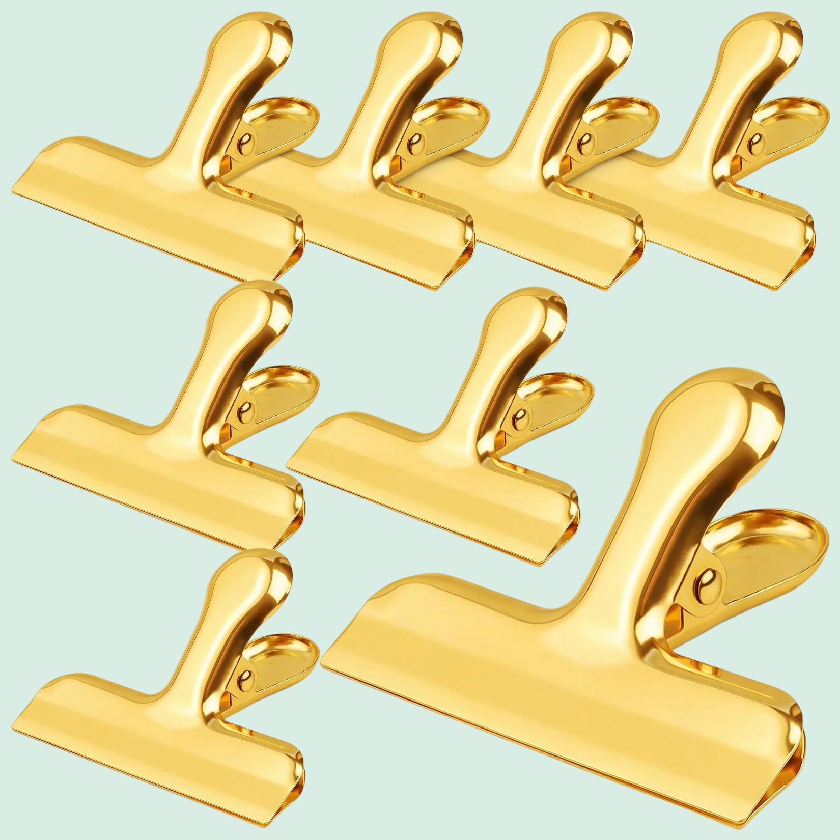 8PCS Stainless Steel Chip Bag Clips Airtight Food Sealing Clips