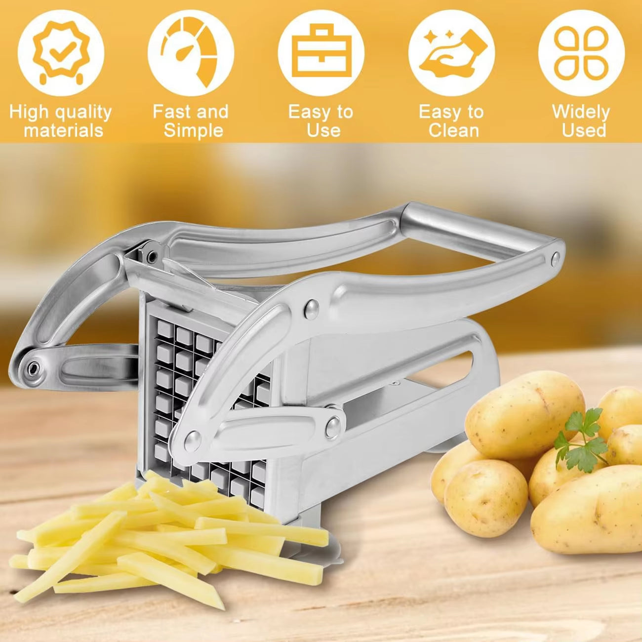 Stainless Steel French Fries Cutter Potato Slicer