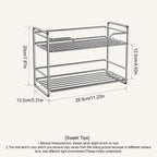 2 Tier Stainless Steel Kitchen Countertop Spice Rack