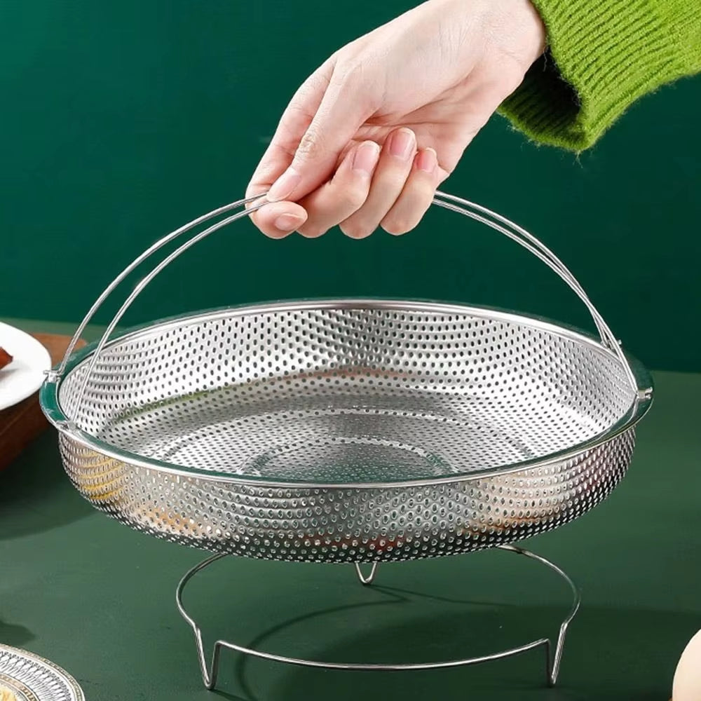 Stainless Steel Steamer Basket with Handle