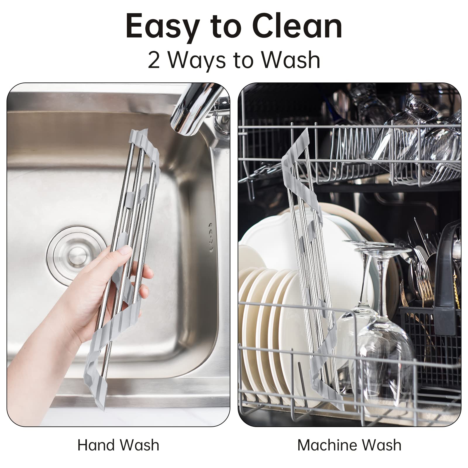 Triangle Roll-Up Dish Drying Rack