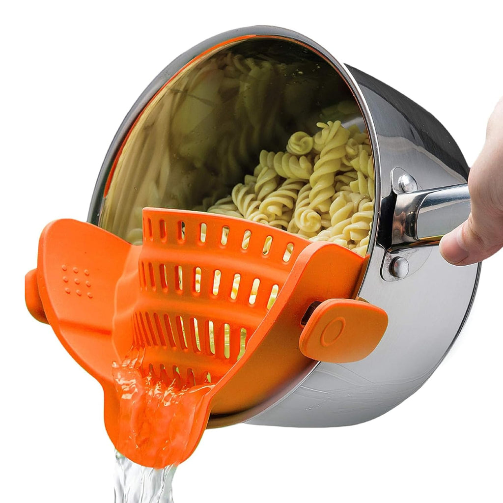 Silicone Pasta Strainer Clip-On for Pots and Pans