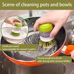 Soap Dispensing Dish Scrub Brush with Holder