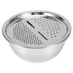 Stainless Steel Salad Bowl with Grater & Strainer