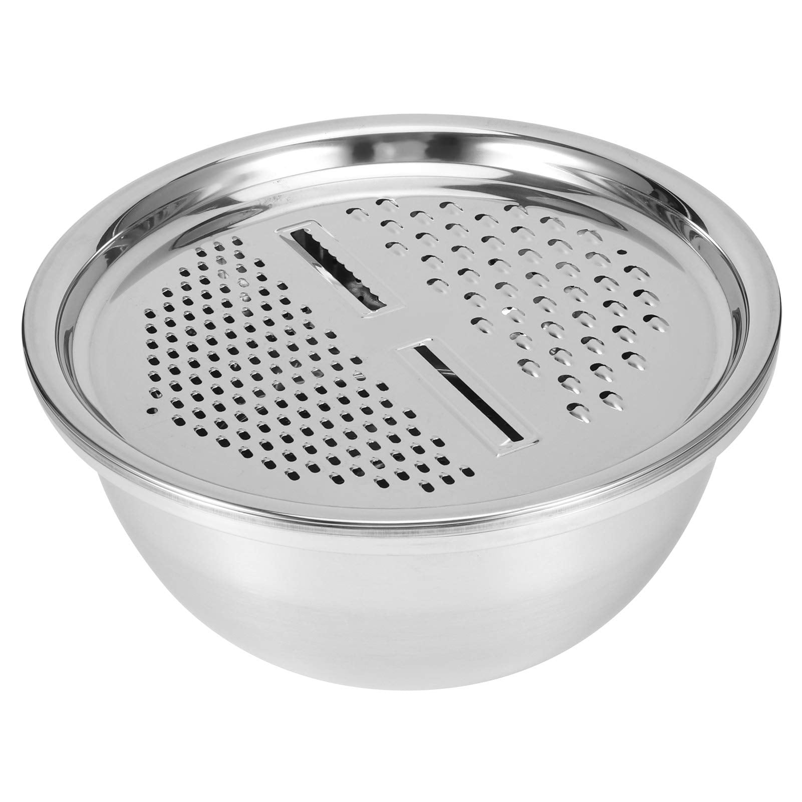Stainless Steel Salad Bowl with Grater & Strainer