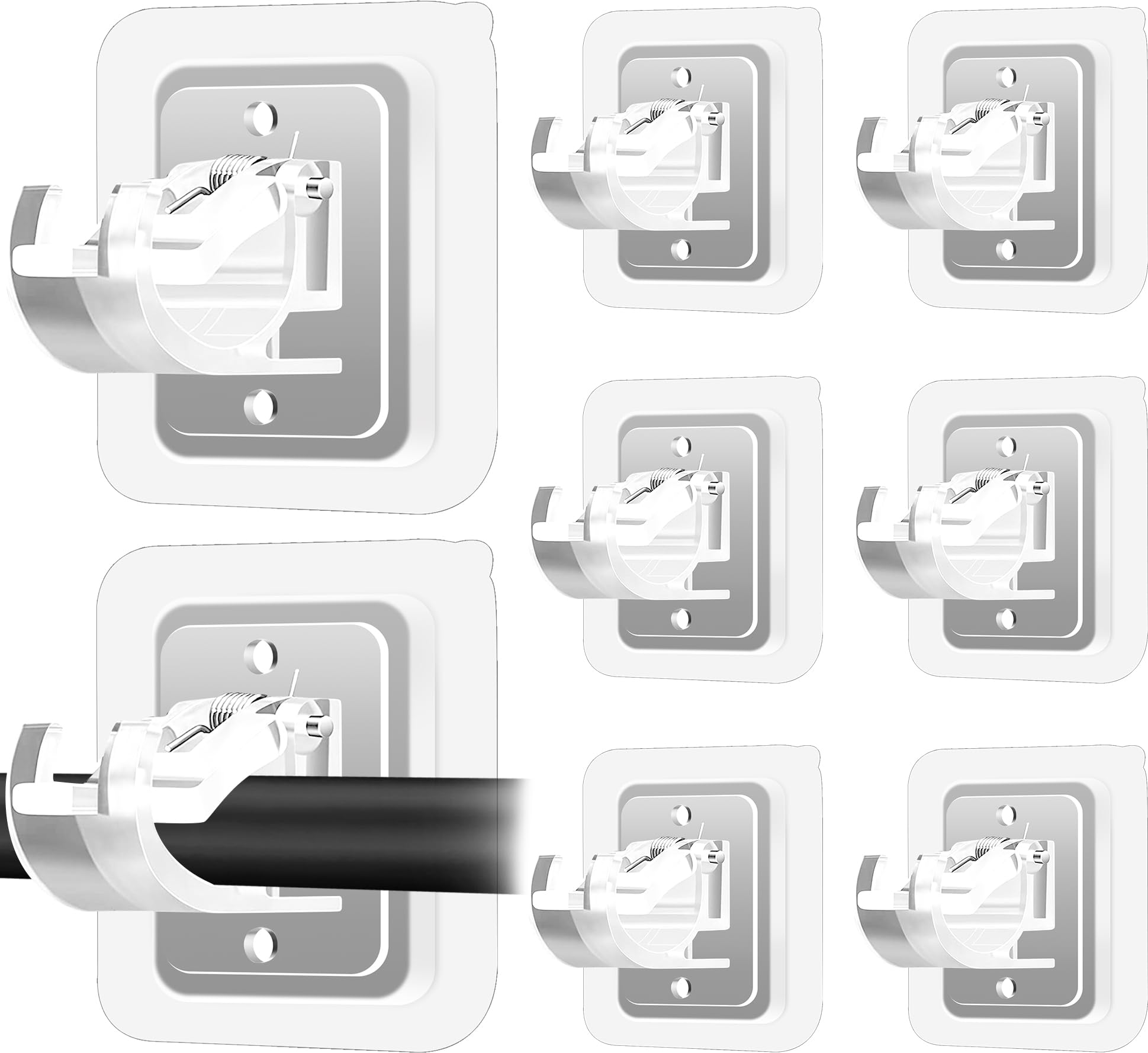 Self Adhesive No Drill Adjustable Curtain Rod Holder Hooks 8PCS