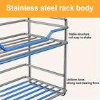2 Tier Stainless Steel Kitchen Countertop Spice Rack