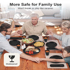 24PCS Unbreakable Dinnerware Set for 6, Plates & Bowls
