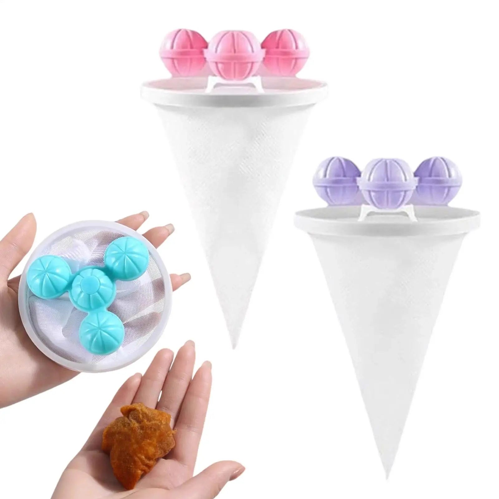 Reusable Washing Machine Lint Filter Bag (3pcs)