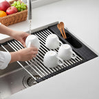 Roll Up Dish Drying Rack Over Sink