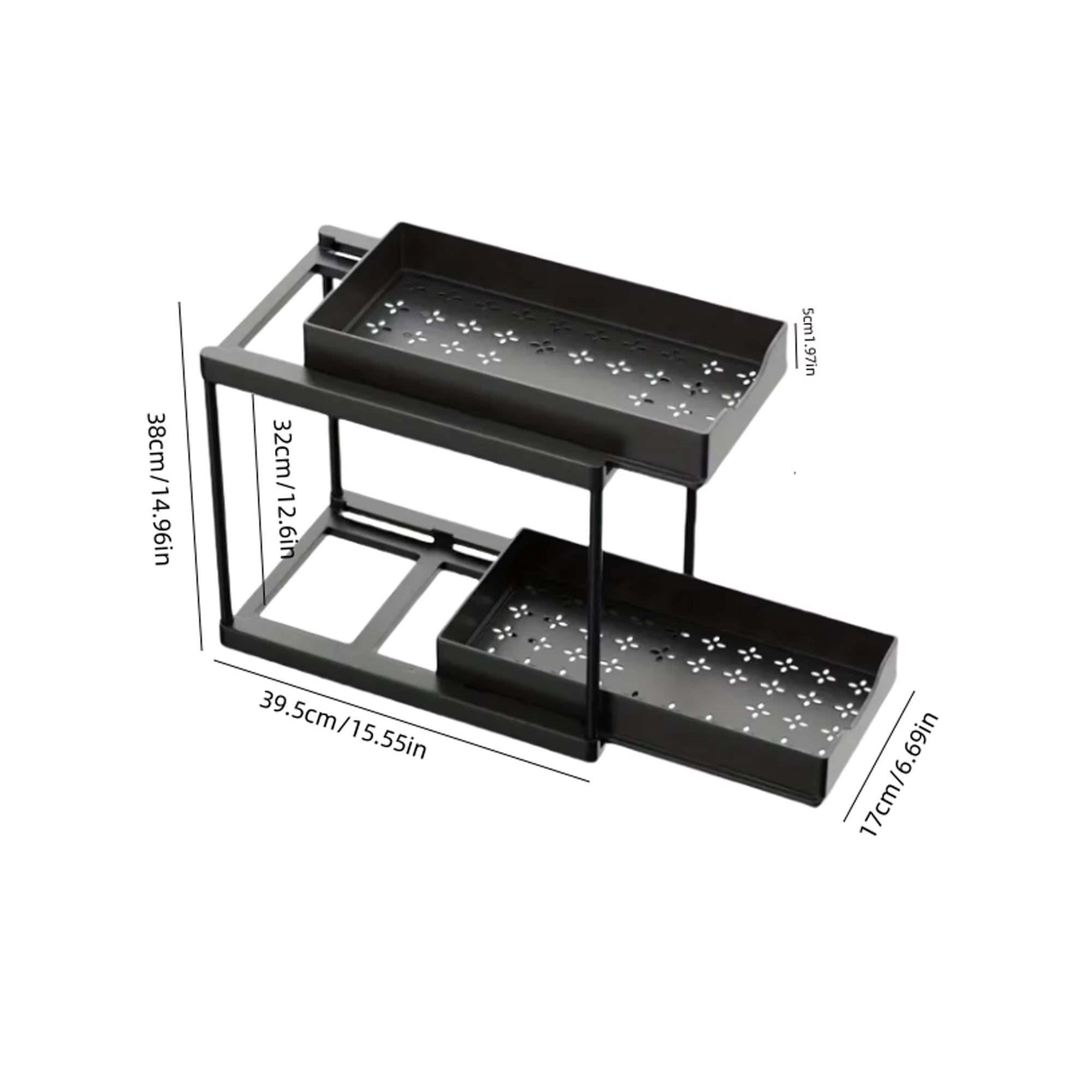 Double Layer Pull-Out Under Sink Storage Organizer