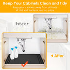 Under Sink Waterproof Silicone Mat with Drain Hole