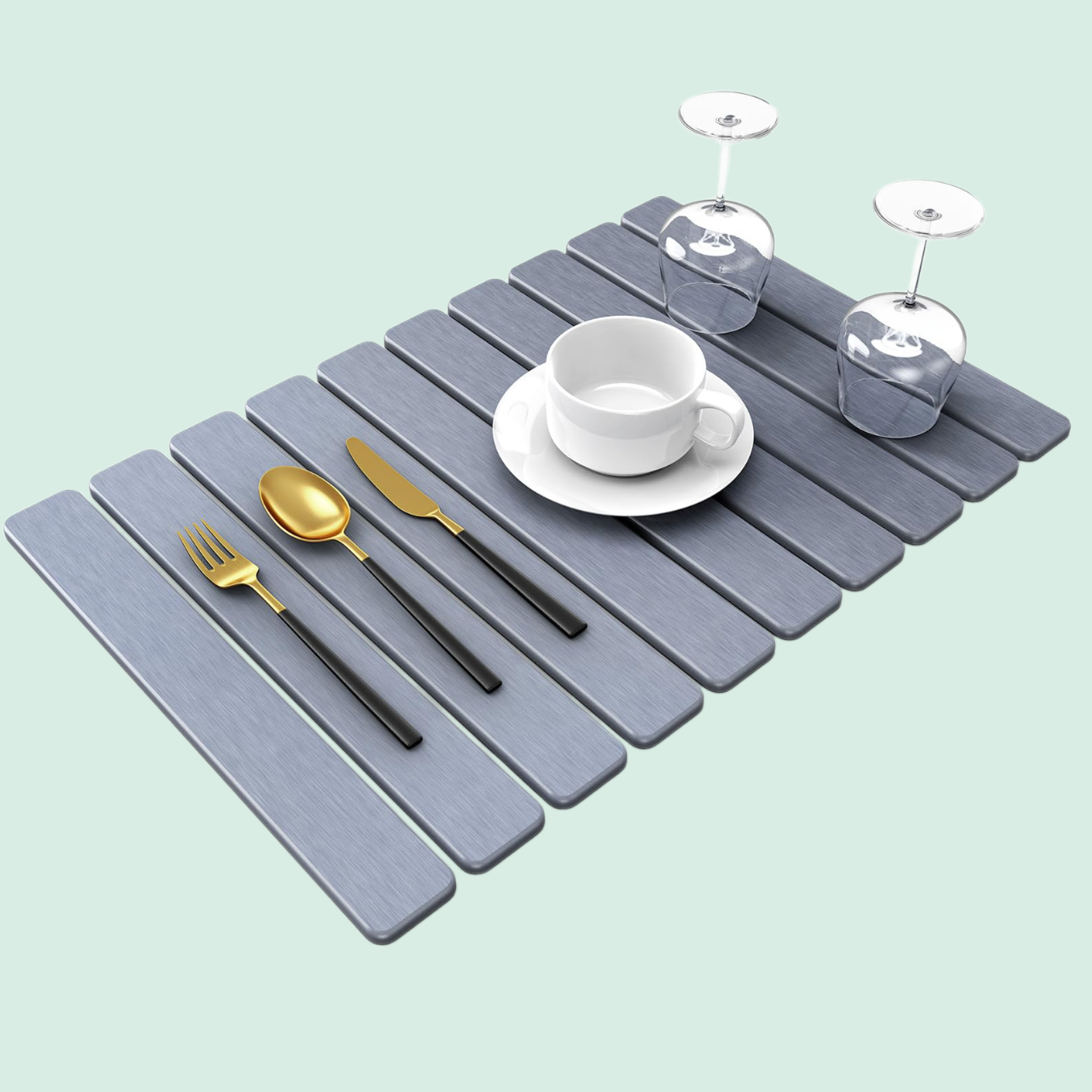 Large Stone Dish Drying Mat for Kitchen Counter