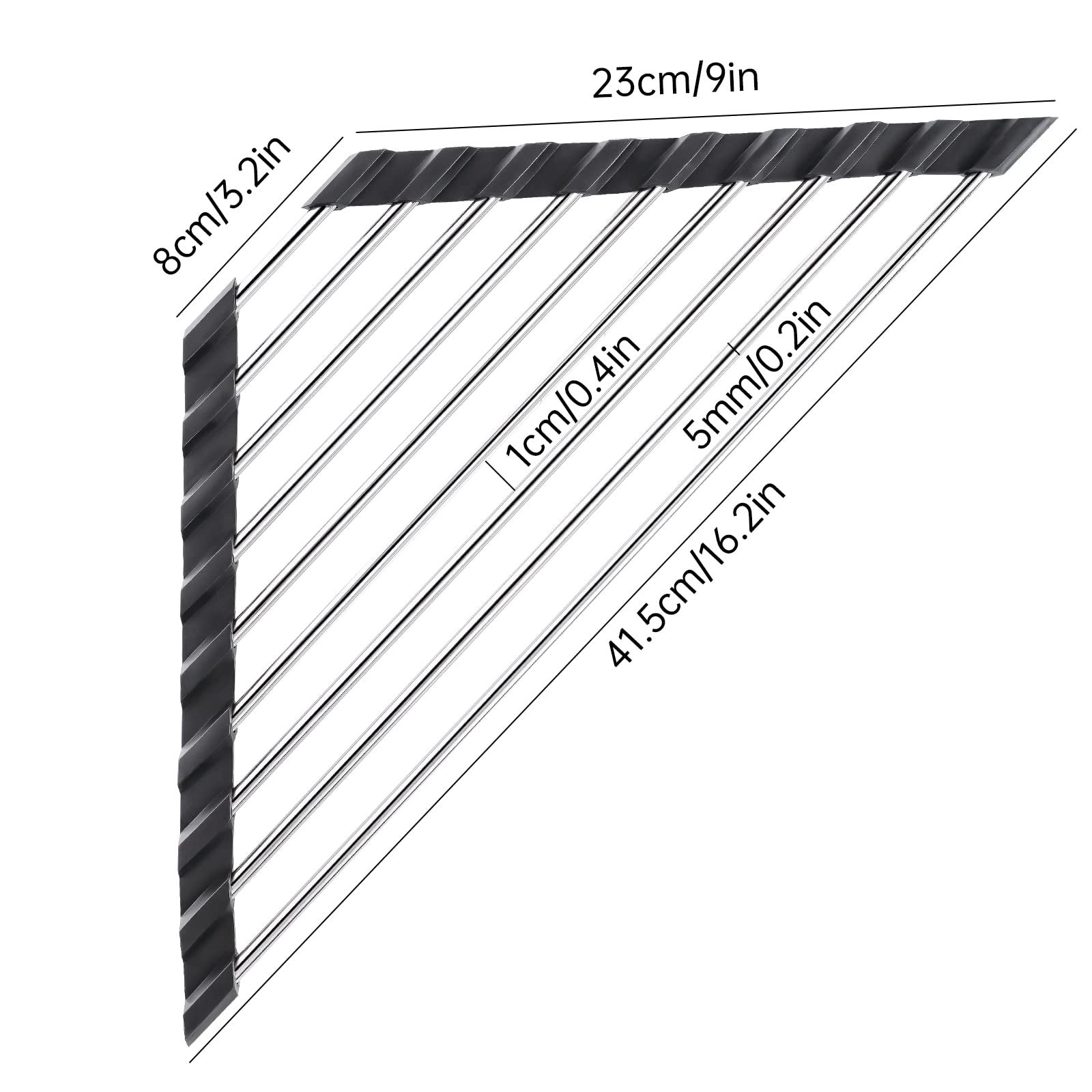 Triangle Roll-Up Dish Drying Rack