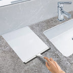 All-Purpose Stainless Steel Shower Squeegee with 2 Adhesive Hooks