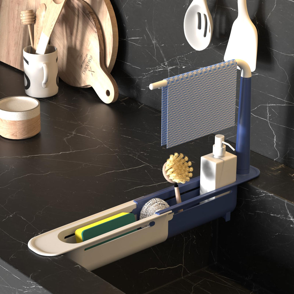 Adjustable Telescopic Sink Caddy Sponge Holder