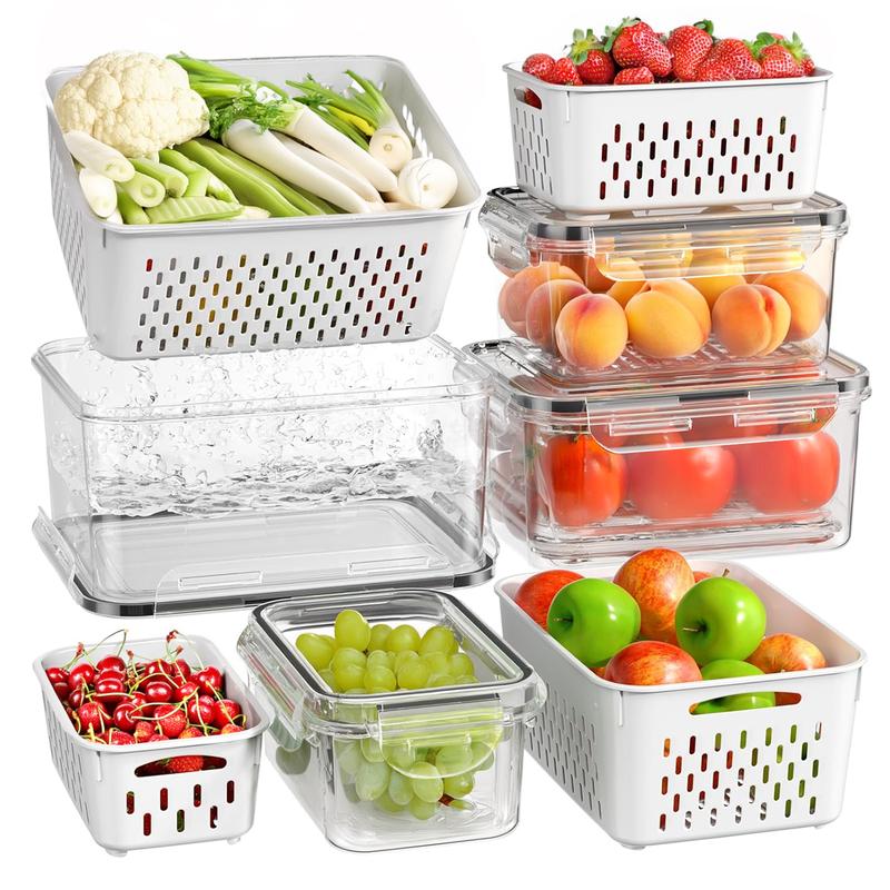 8PCS Fruit Storage Containers for Fridge