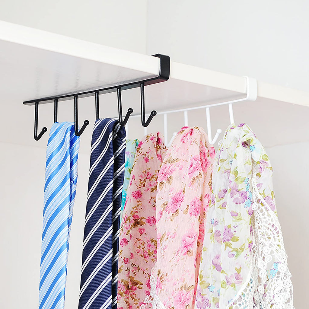Multi-Purpose 6-Hook Under Shelf Organizer