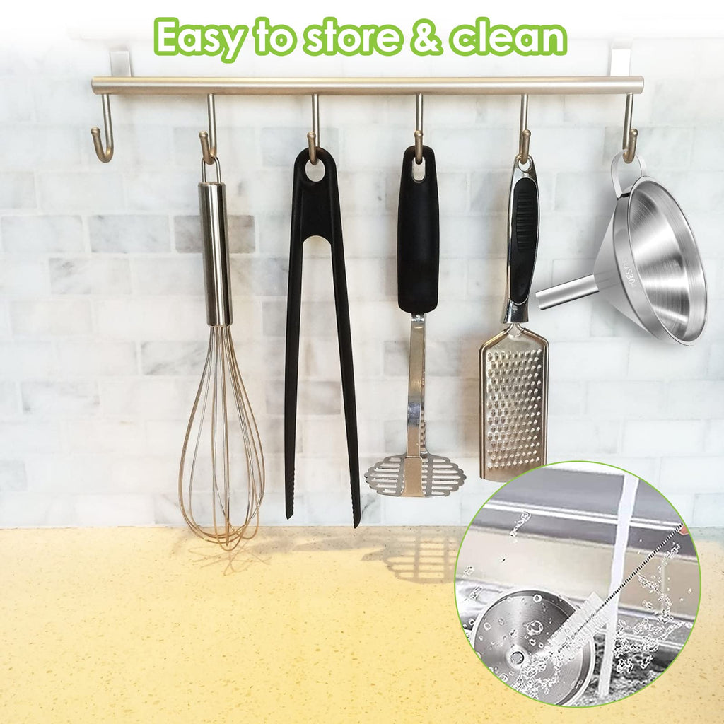 Stainless Steel Kitchen Funnel for Filling Bottles, Transferring Liquid, Oil, Juice, Milk