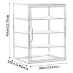 4-Tier Acrylic Bakery Display Case Bread Storage Box