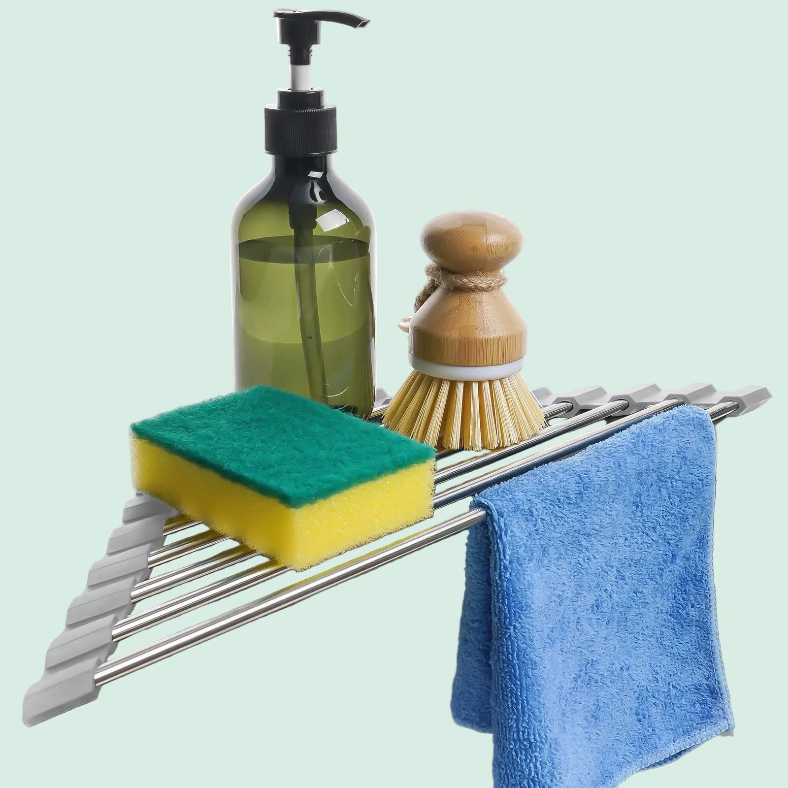 Triangle Roll-Up Dish Drying Rack