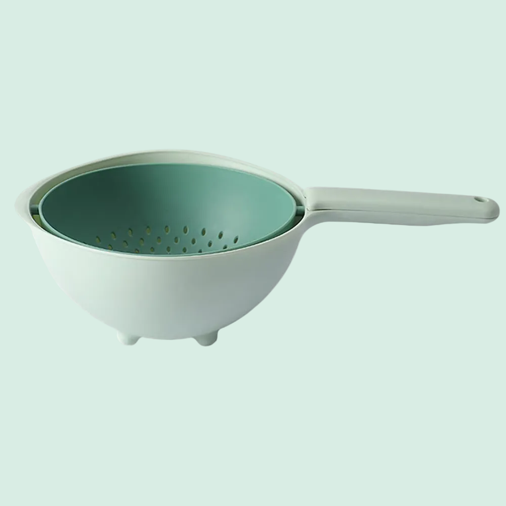Double Drainer Basket With Handle