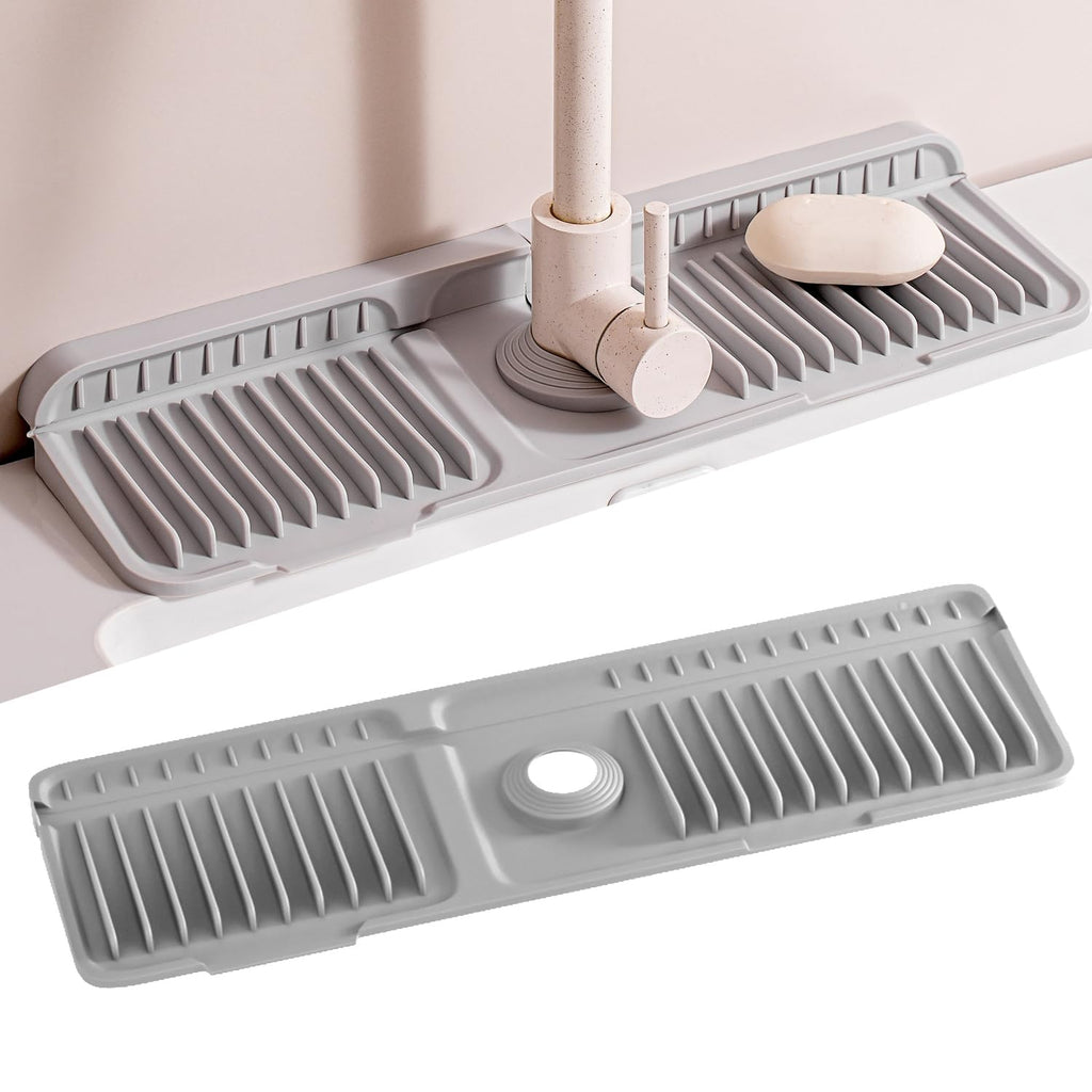 Faucet Mat for Kitchen Sink, Silicone Sink Splash Guard