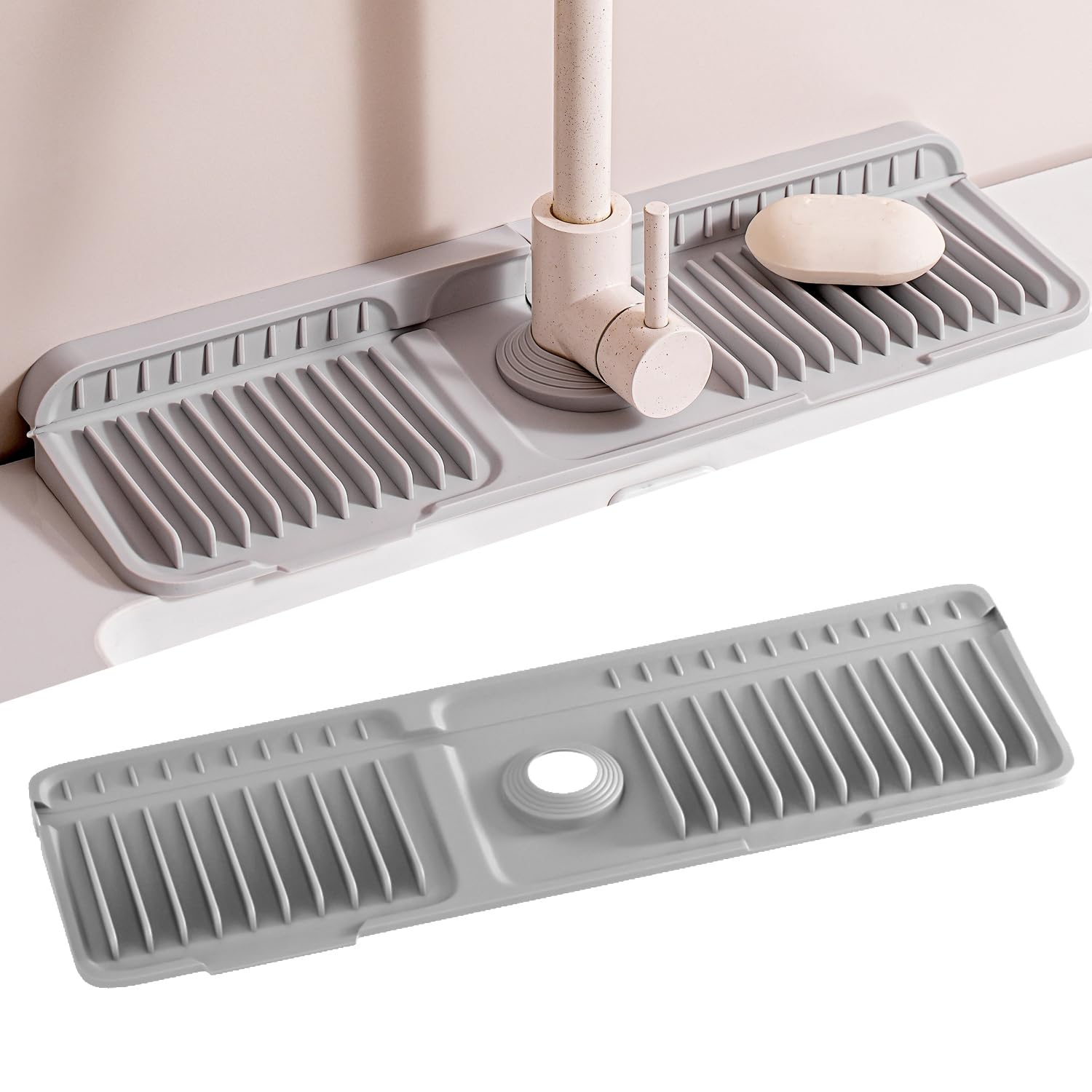 Faucet Mat for Kitchen Sink, Silicone Sink Splash Guard