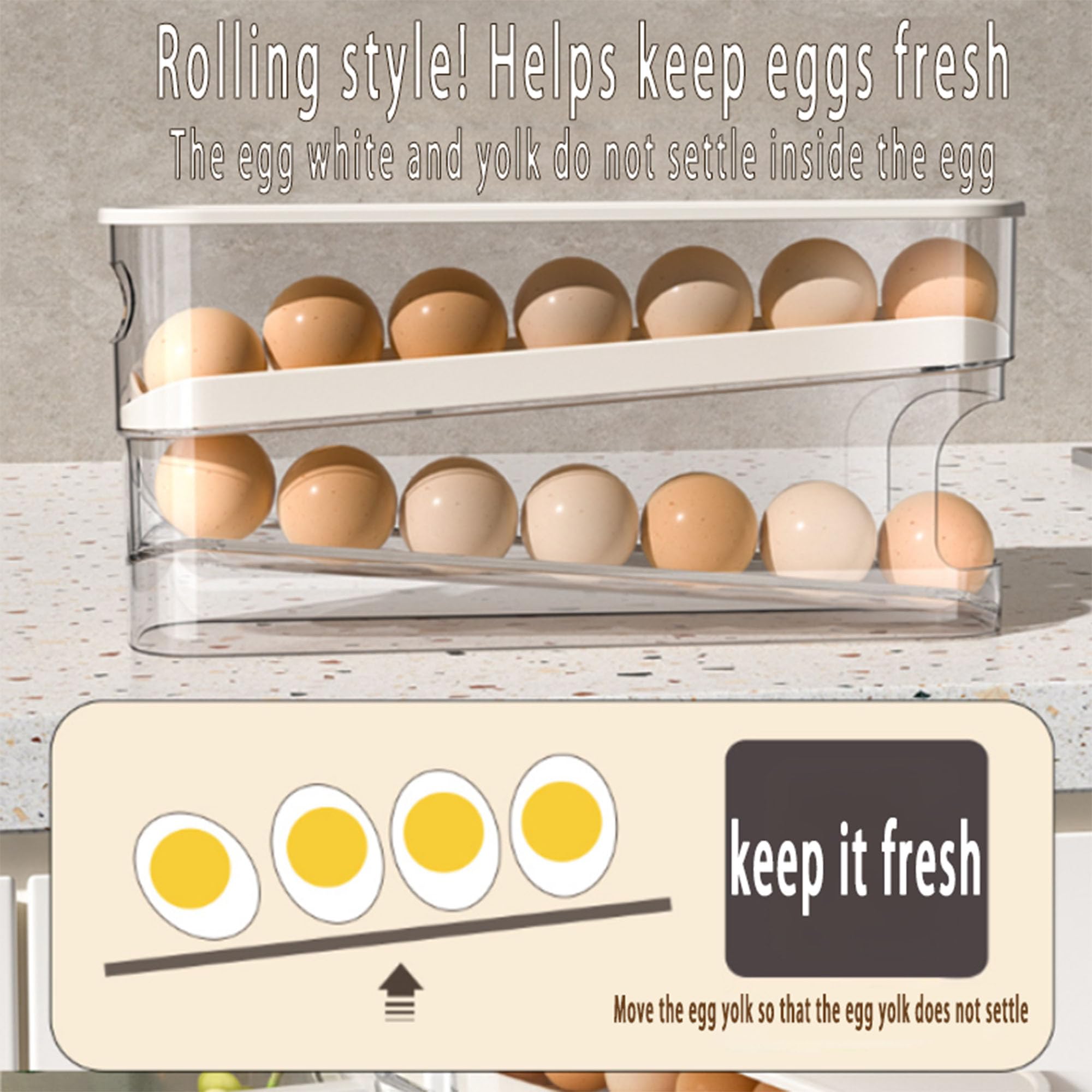 Refrigerator Eggs Dispenser Egg Organizer Holder