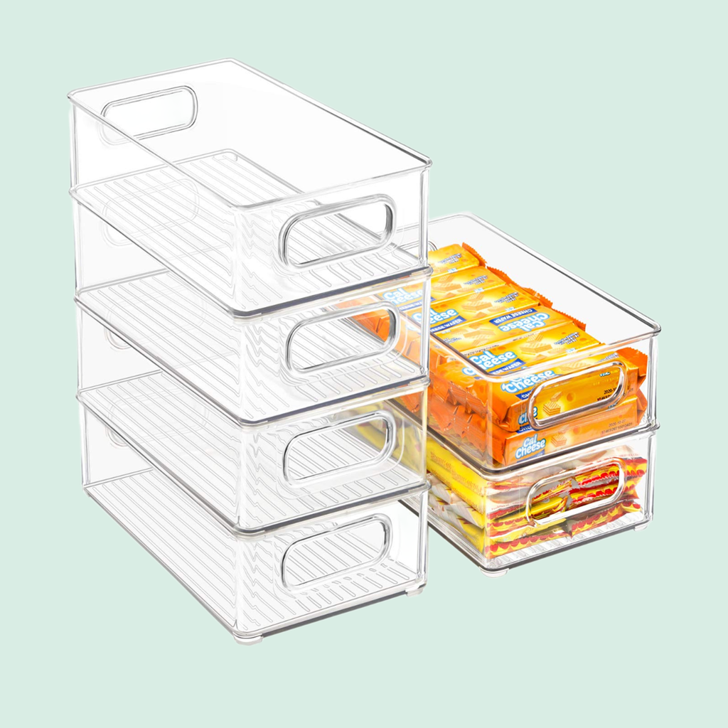 6PCS Stackable Refrigerator Organizer Bins