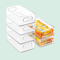6PCS Stackable Refrigerator Organizer Bins