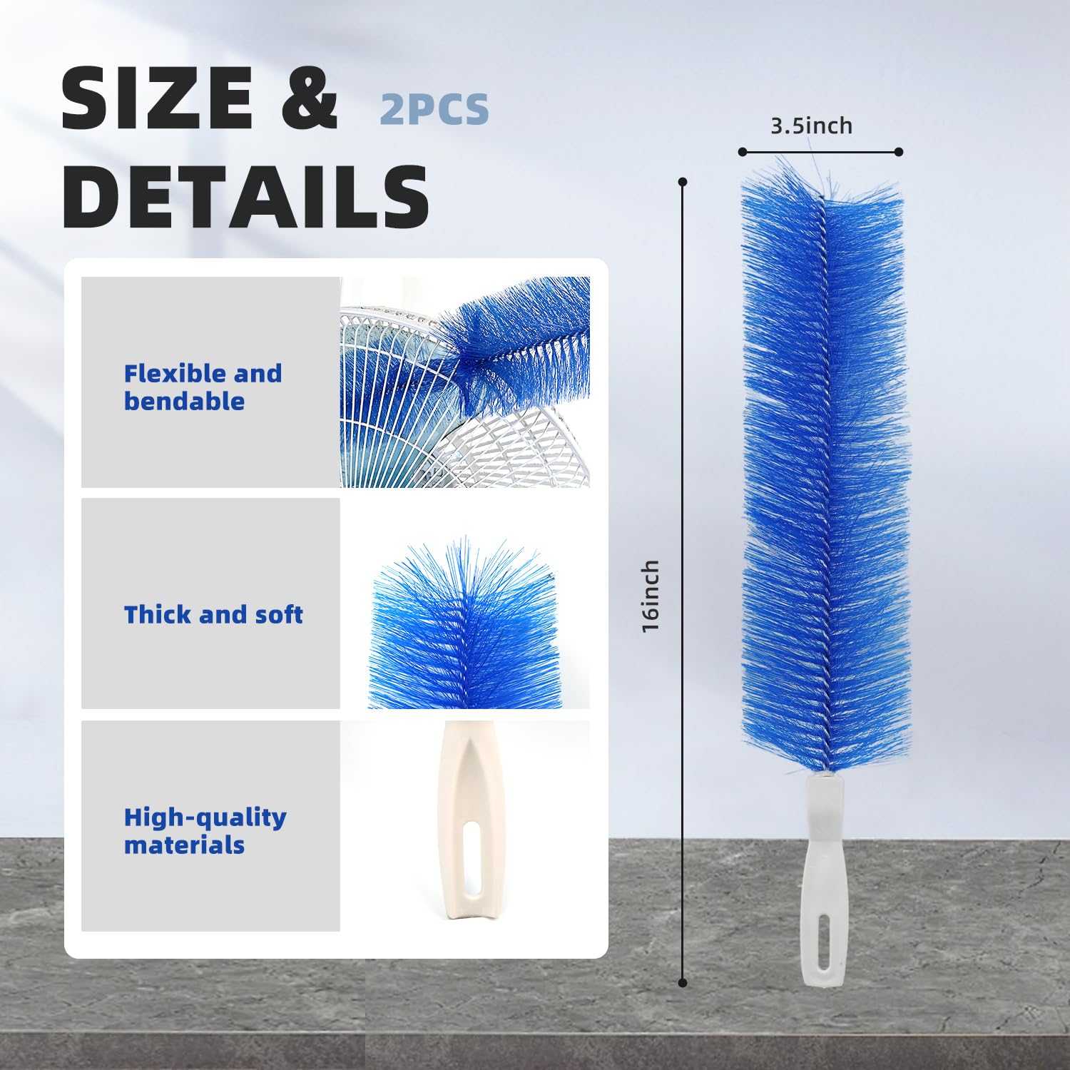 Fan Cleaning Brush Reusable Removes Dirt from Fans