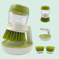 Soap Dispensing Dish Scrub Brush with Holder