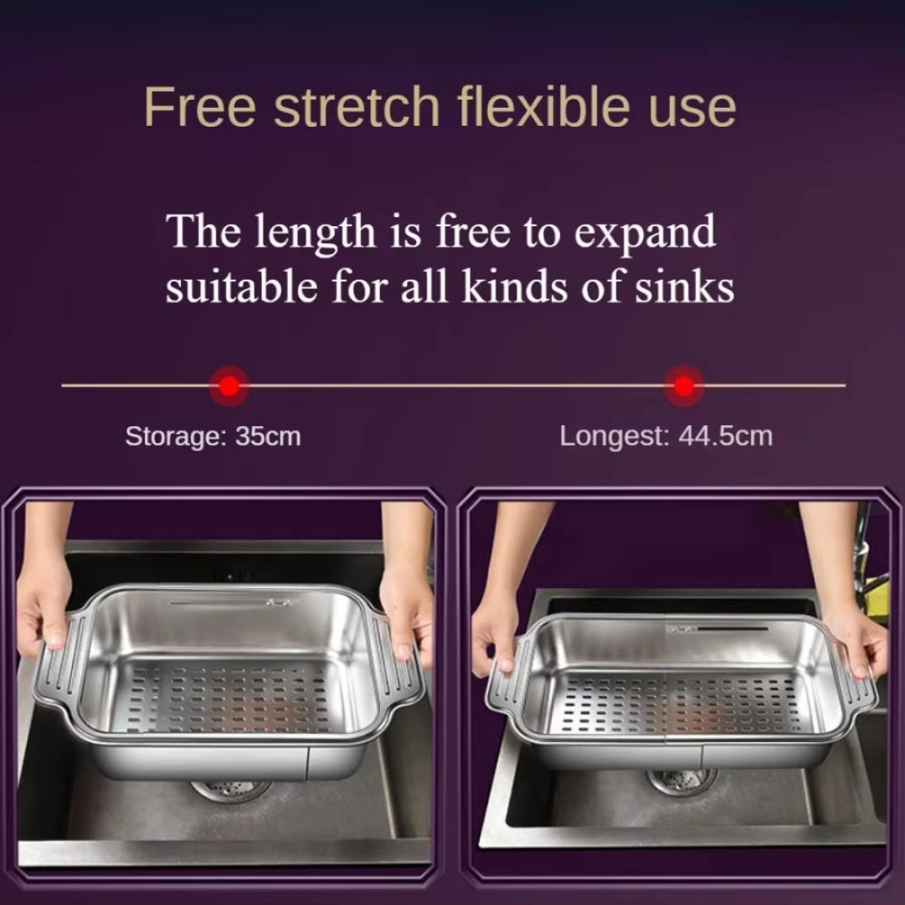 Stainless Steel Expandable Sink Colander Basket