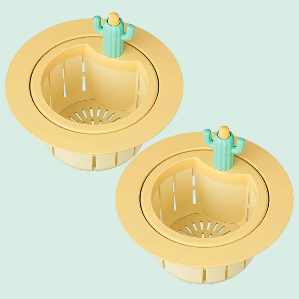 2PCS Cactus Kitchen Sink Drain Strainer Basket