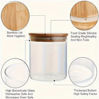 12PCS Glass Spice Jars with Bamboo Lids & Labels