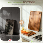 Carbonized Bamboo Cutting Boards for Kitchen Set
