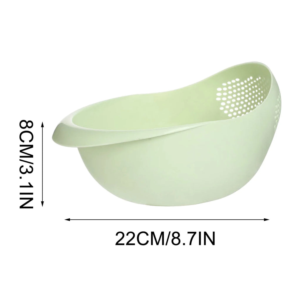 Kitchen Silicone Double Drain Basket Bowl Washing Storage Basket Strainers Bowls Drainer Vegetable Cleaning Colander Tool