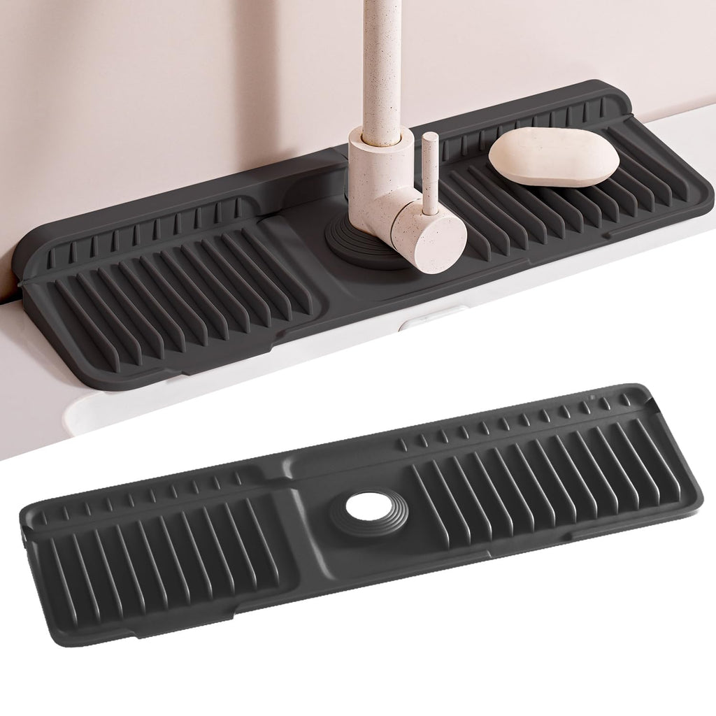 Faucet Mat for Kitchen Sink, Silicone Sink Splash Guard