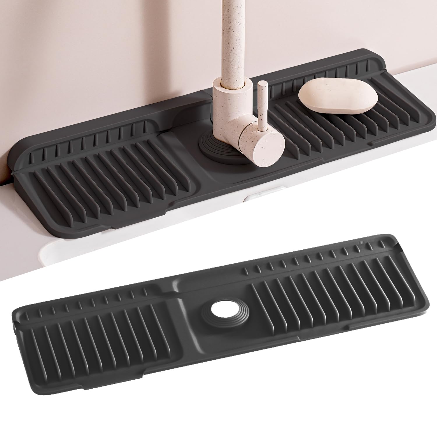 Faucet Mat for Kitchen Sink, Silicone Sink Splash Guard