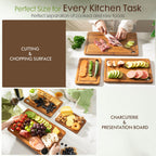Carbonized Bamboo Cutting Boards for Kitchen Set