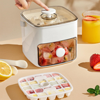 Grid Ice Cube Tray with Lid & Bin