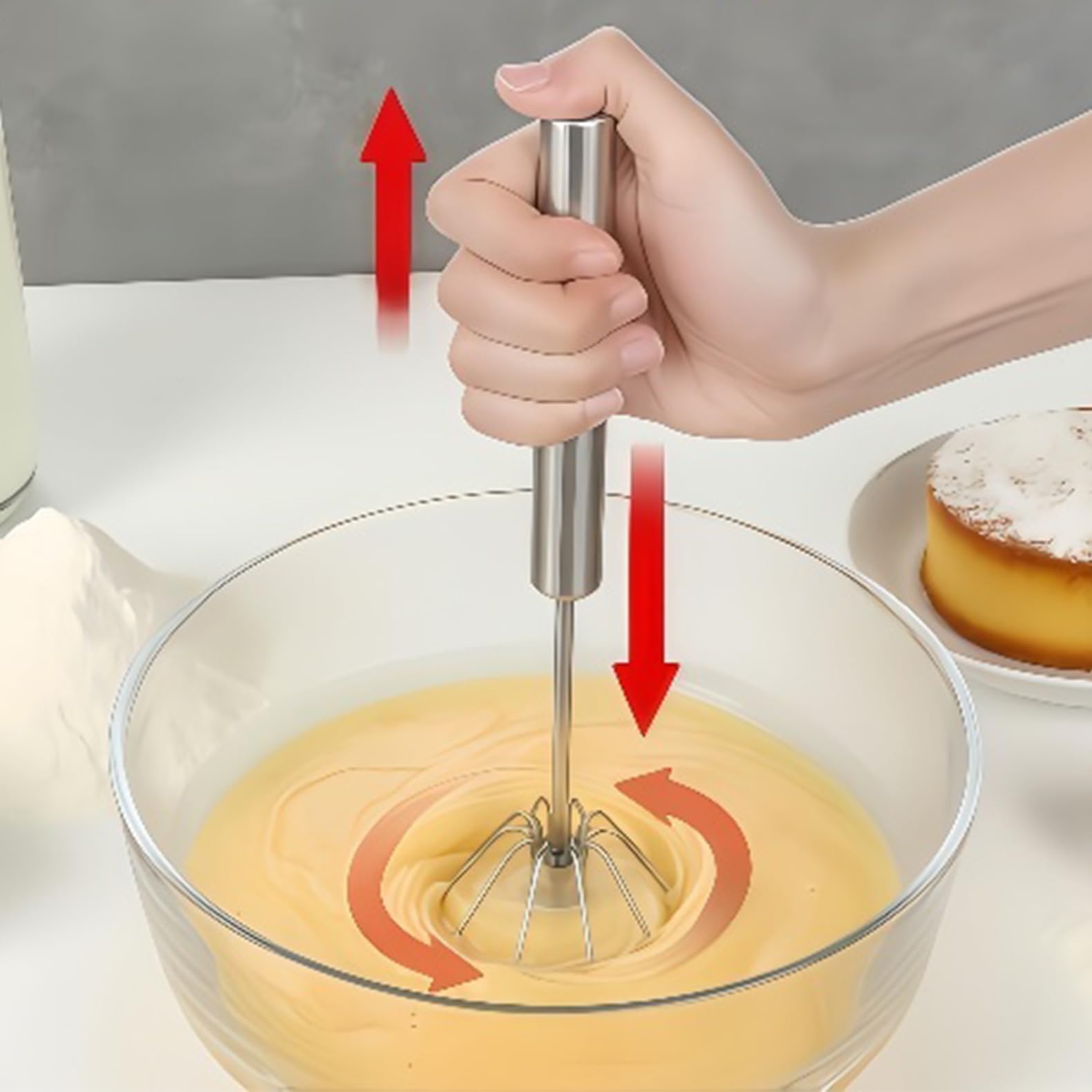 Stainless Steel Automatic Egg Whisk