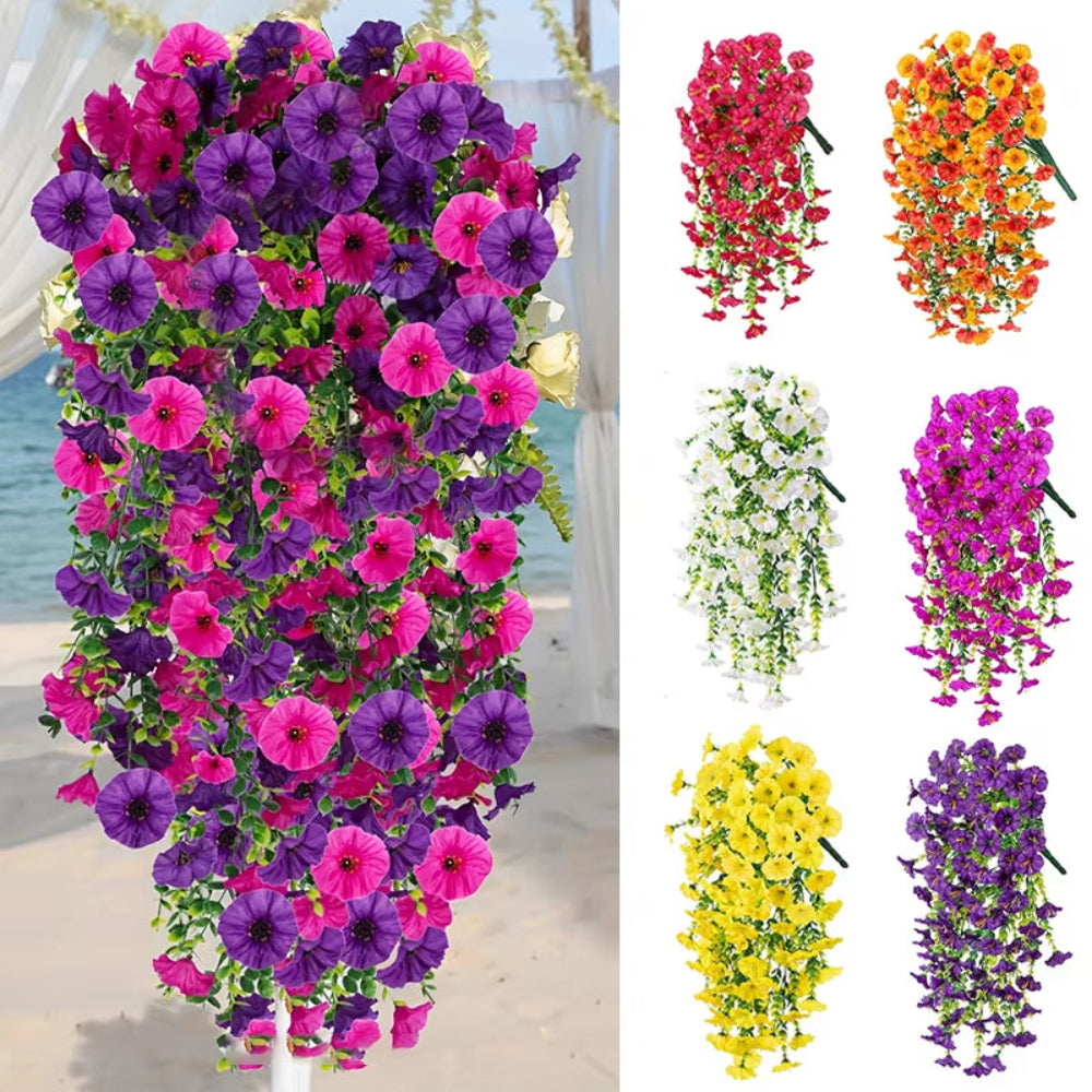 Artificial Morning Glory Hanging Vine Flowers (1 Set 3PCS)